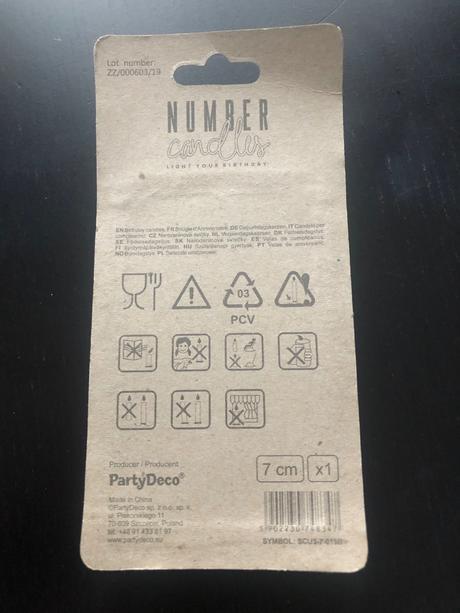 Sviečka číslo 1 - zlatá na narodeniny,