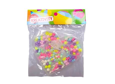 Korálky set 90g srdce,