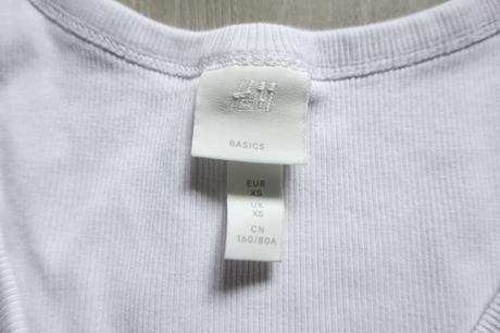 Vrúbkované tričko h&m basic, h&m,xs