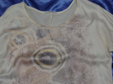 Luxusný maslový top s potlačou, s