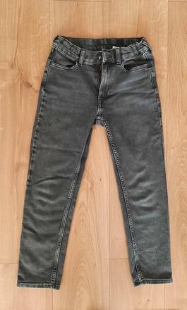 Tmavosivé rifle slim fit, h&m,140