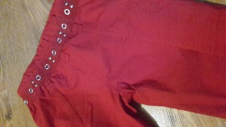 Bordové dievčenské nohavice 128-134, málo nosené, 134