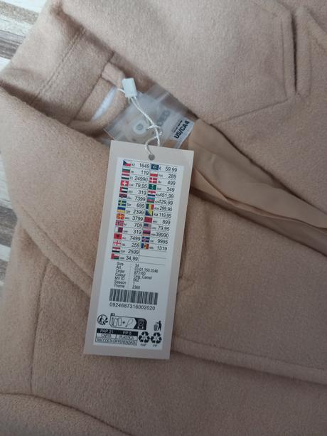 Kabát, new yorker,s / xs