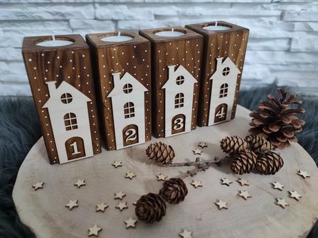 Adventné svietniky domčeky, 