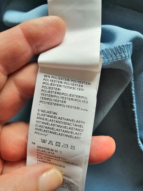 Bledomodré šaty trendyol, v40, s volánmi, 40