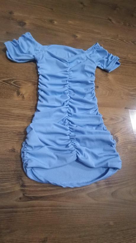 Bledomodré šaty takmer nenosené, m