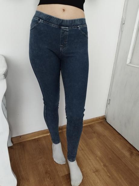 Skinny dzeginsy, h&m,164