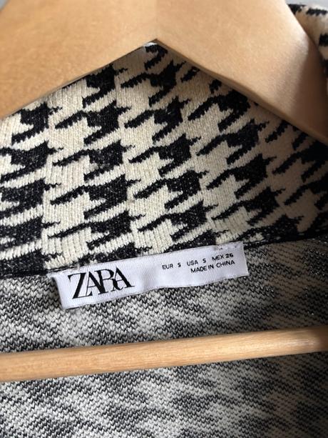 Zara kabátik vzor kohútia stopa, zara,s