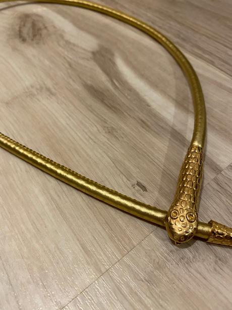 Krásny elegantný zlatý opasok náhrdelník tvar hada,