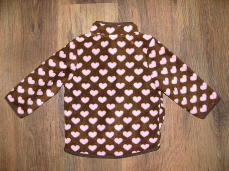 Flisova mikina so srdieckami, h&m,92