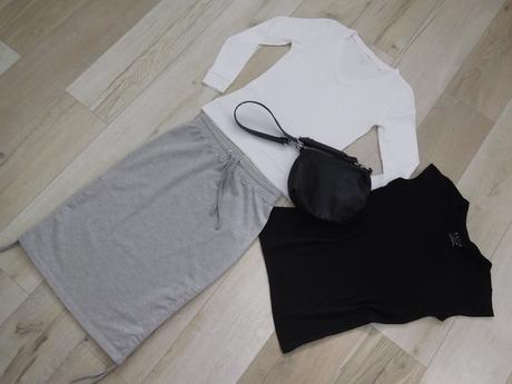 Bavlnená-sukňa tričká + kabelka,, s