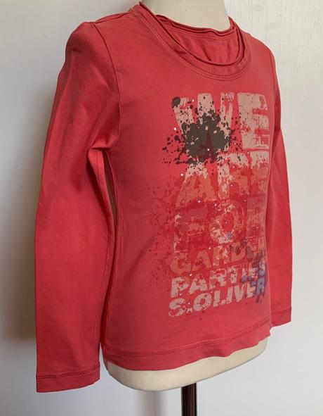 S.oliver ružové tričko s dlhým rukávom, s.oliver,128