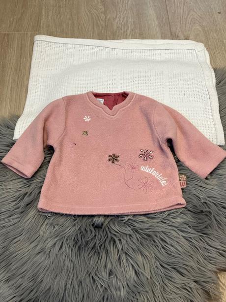Dievčenská flísová mikina s kvetmi baby club (68), c&a,68