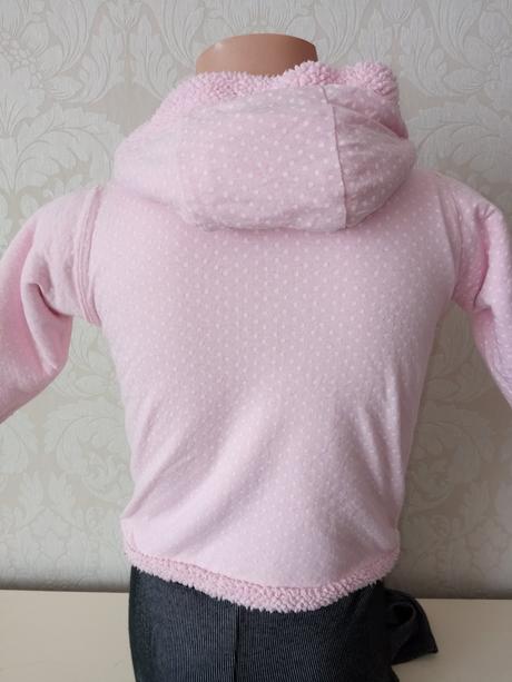 Ružová obojstranná mikina s kapucňou, 86