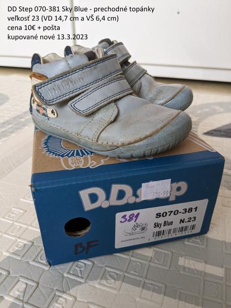 Dd step 070-381 sky blue - prechodné topánky, d.d.step,23