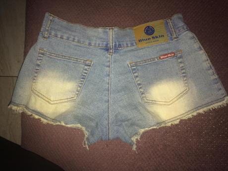 Kvalitné denimové kraťasky, s