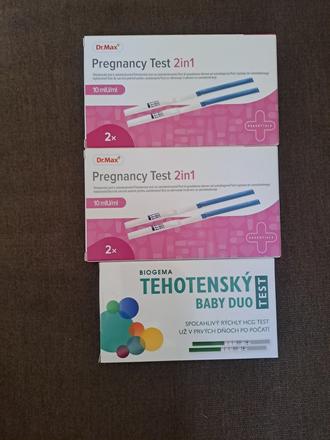 Tehotenské testy 4ks + 1 grátis, 
