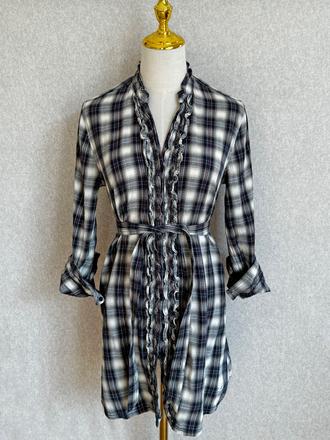 Flanelové kárované minišaty / tunika, tom tailor,s