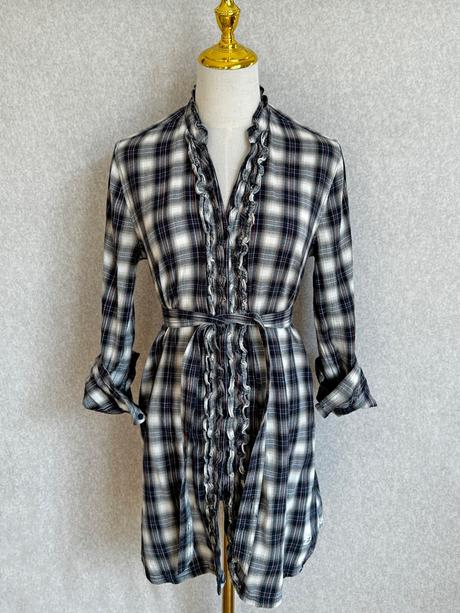 Flanelové kárované minišaty / tunika, tom tailor,s