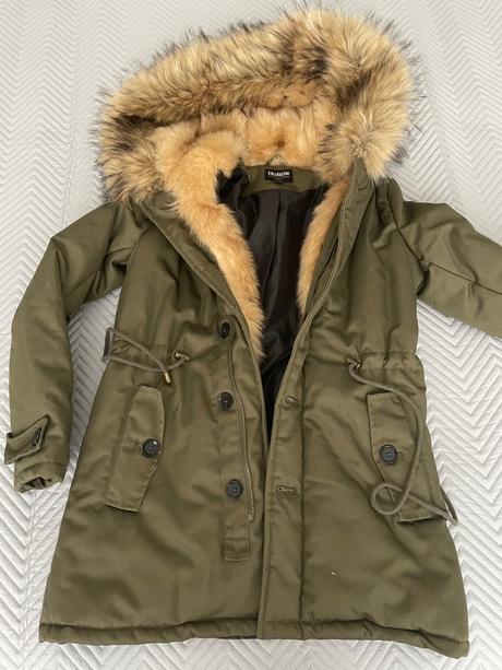 Army kabát s kožušinou, xs