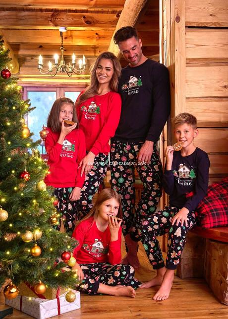 Vianočné pyžamo pre celú rodinu home, cornette,86 - xxl