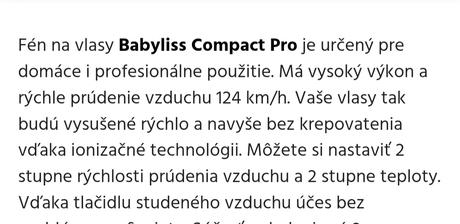 Fén babyliss 1800, 