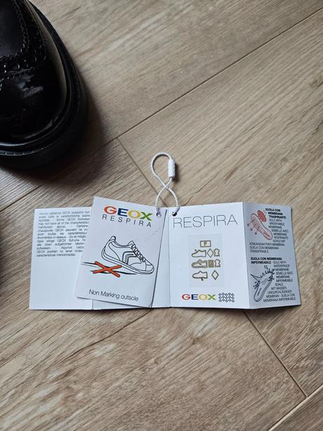 Kožené poltopánky oxford brogue geox respira, geox,38