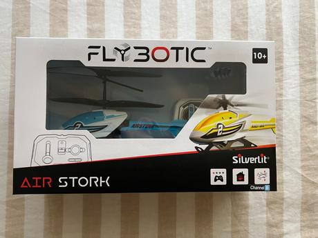 Ovládací helikopter flybotic air stork - modrý,