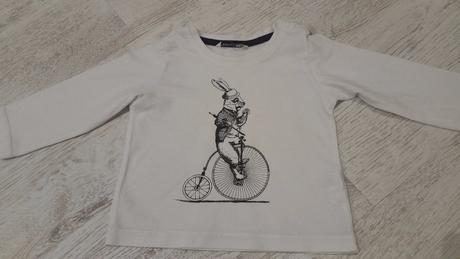 Krásne kvalitné biele tričko s dlhým rukávom, reserved,68