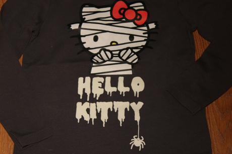 Tričko hello kitty - 2x oblečené - nápis svieti, h&m,92