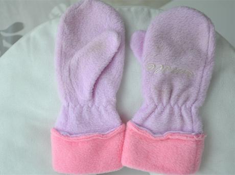 Ružové flísové rukavičky smile-74/80, 74