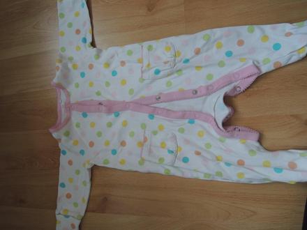 Bodkovane pyzamko/overal, next,62