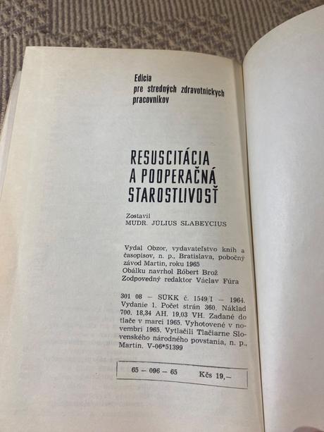 Resuscitácia a pooperačná starostlivosť,