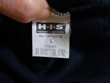 Hrubá tepláková mikina his l/xl, l