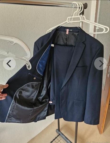 Tmavo modry pánsky oblek v. 50, 50