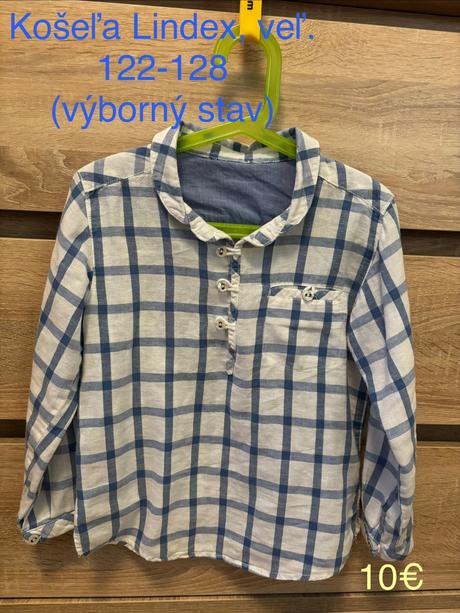 Košeľa lindex veľ. 122-128, lindex,122