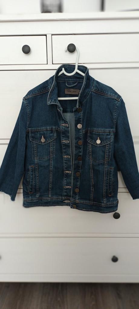 Dzinsova bunda s 3/4 rukavmi, s