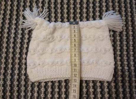 Handmade pletená čiapka a papučky, 62