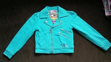 Tyrkysová bunda 5-6 r, debenhams,116