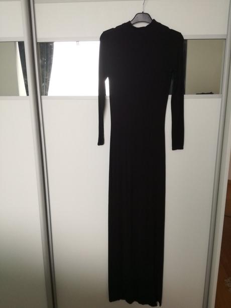 Maxi saty cierne bavlnene, s