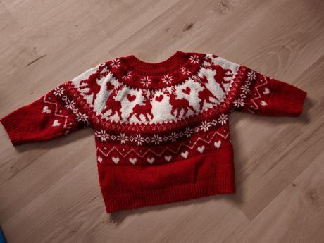 Teplucky vianočný zimný pulóver 92-104, 