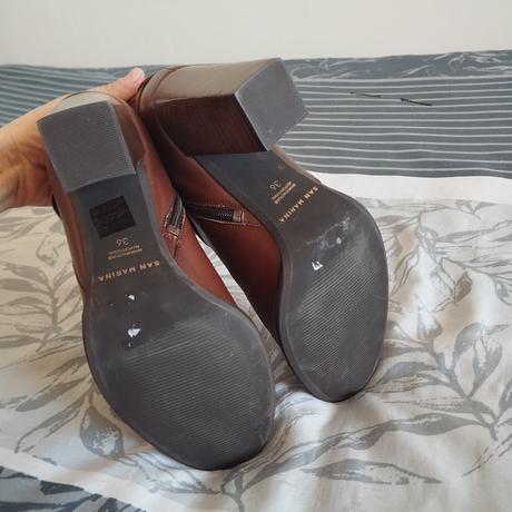 Hnedé topánky vysoké san marina portugal, 36