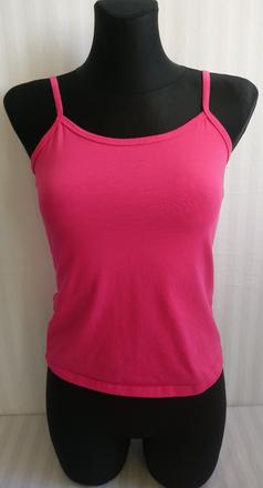 Dámsky sýto ružový elastický top na ramienka, kaom, xs