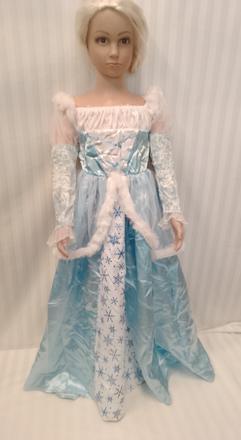 Ľadová princezná modro biele šaty, 4-7r, 104-122, 