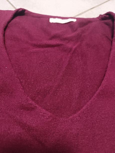 Bordový svetrík, s