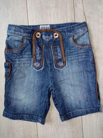 Chlapčenské tmavomodré rifľové kraťasy (146-152), 146