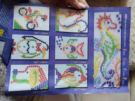 Peg art farebná mozaika s hríbikmi, 