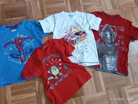 Tričká 4 kusy, 128