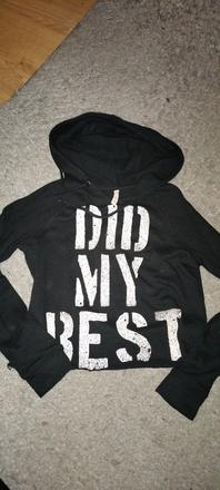 Krátky svetrík s kapucňou, xs