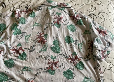 Bavlnená polokošeľa s potlačou fabric v. xl, xl